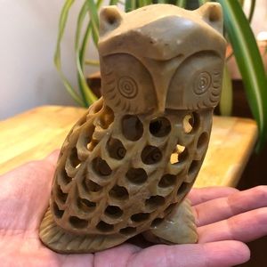 Stone carved owl